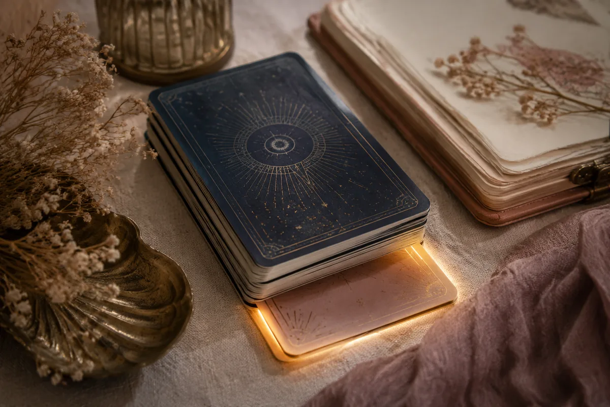 Editorial tarot artwork for What the Bottom Card of the Tarot Deck Can Reveal