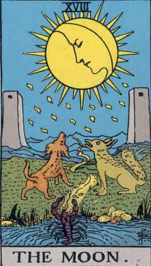 The Moon tarot card