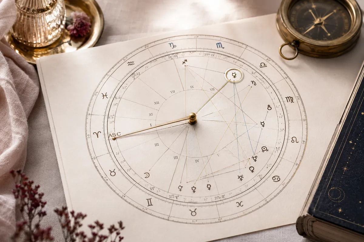 Editorial astrology artwork for How to Find Your Chart Ruler and What It Means