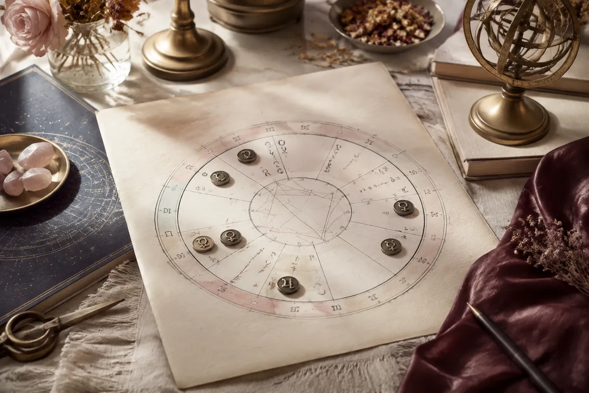 Editorial astrology artwork for Empty Houses in a Birth Chart: Why They Are Not Missing Parts of Your Life