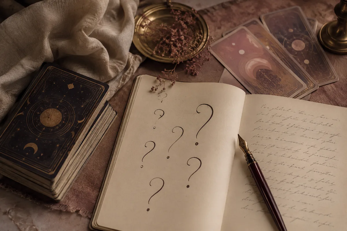 Editorial tarot artwork for How to Ask Tarot Questions That Give Clearer Answers