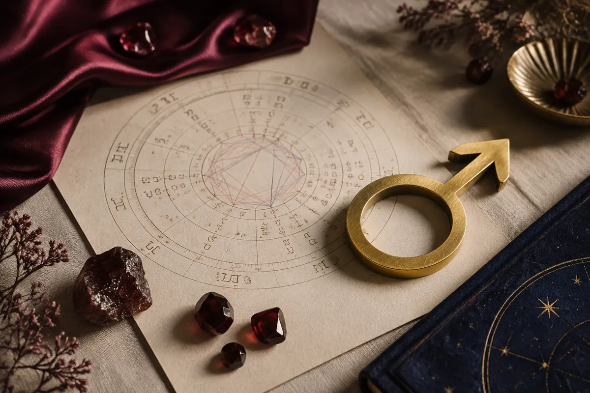 Editorial astrology artwork for Mars Signs Explained: Desire, Motivation and Conflict Style