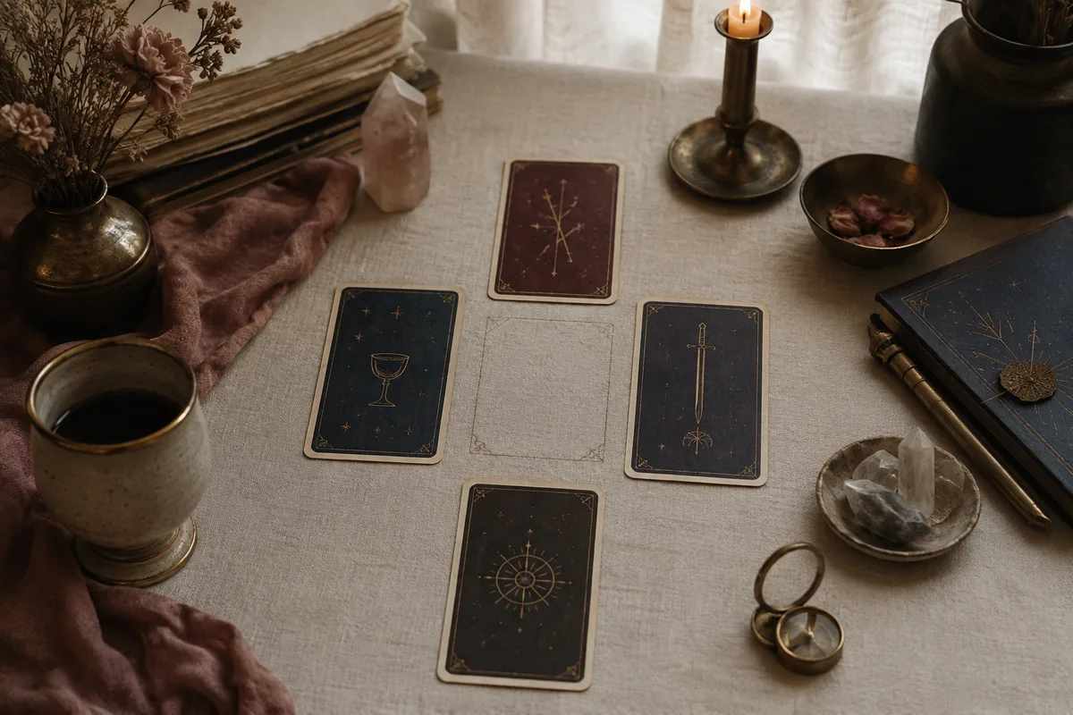 Editorial tarot artwork for What Missing Suits Mean in a Tarot Reading
