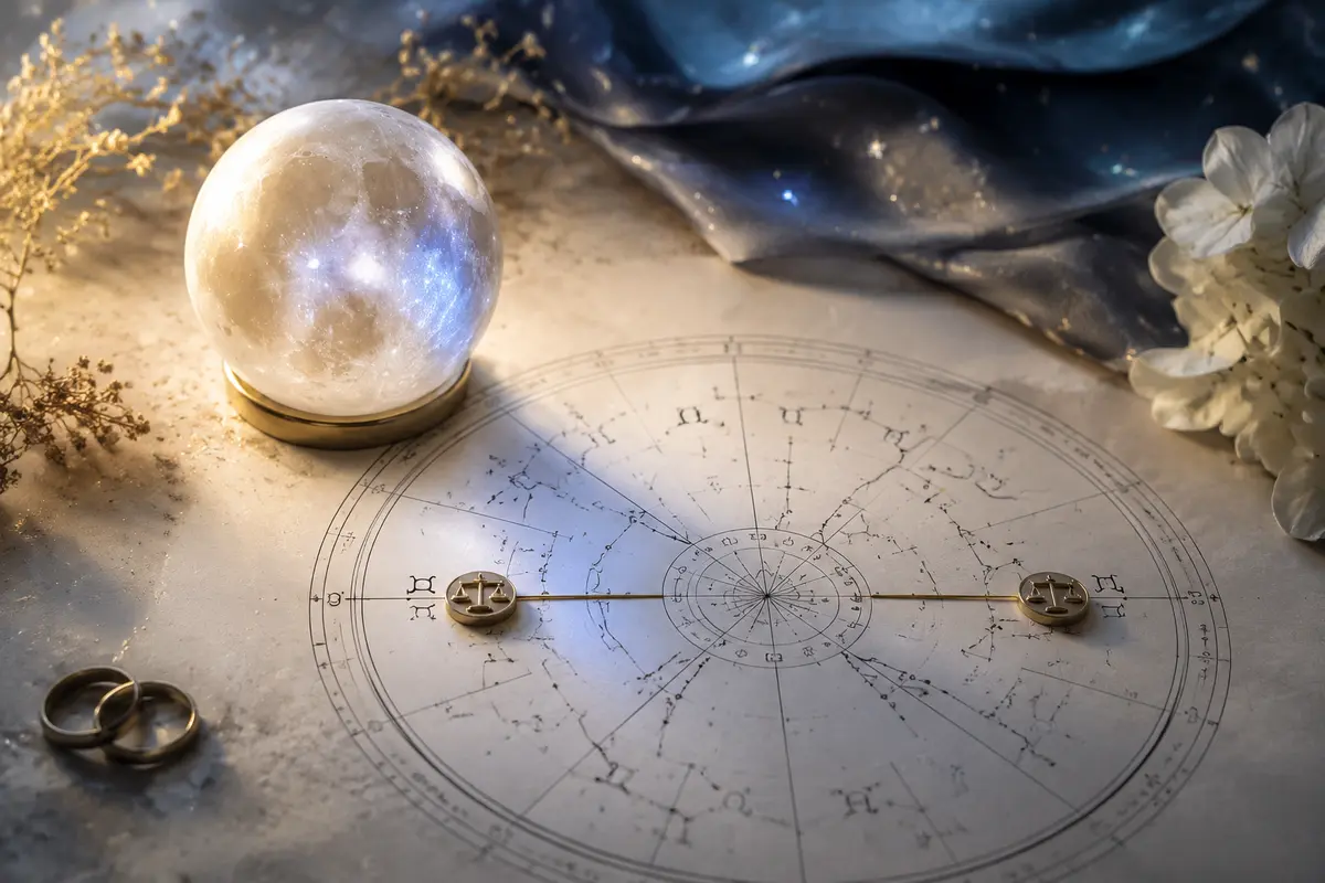 Luminous Moon and relationship axis on a natal chart