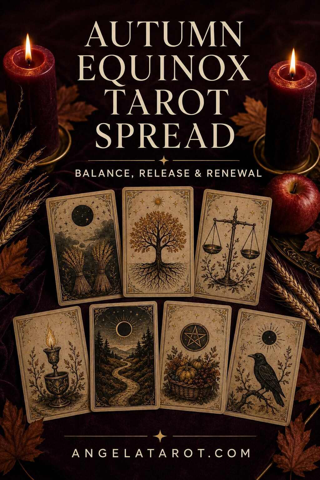 Pinterest cover for Autumn Equinox Tarot Spread