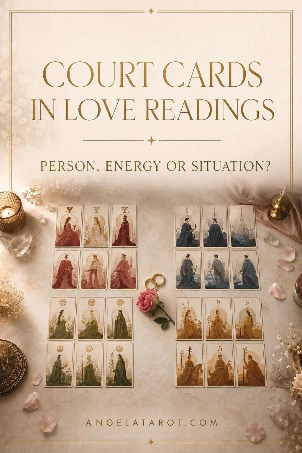 Pinterest cover for Court Cards in Love Readings