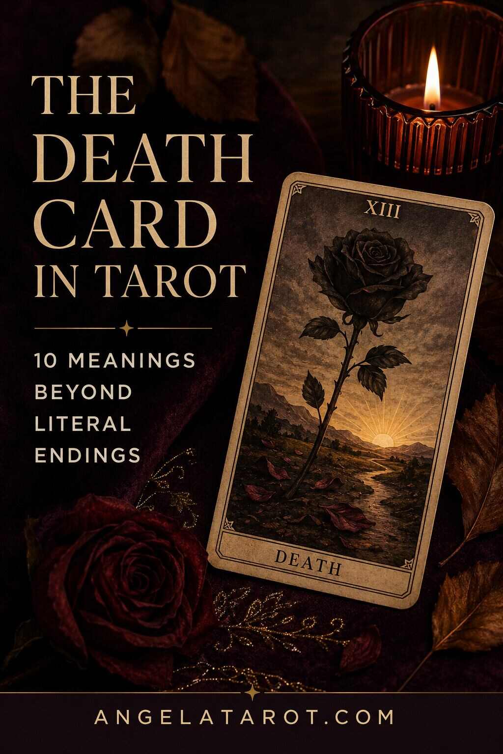 Pinterest cover for The Death Card in Tarot