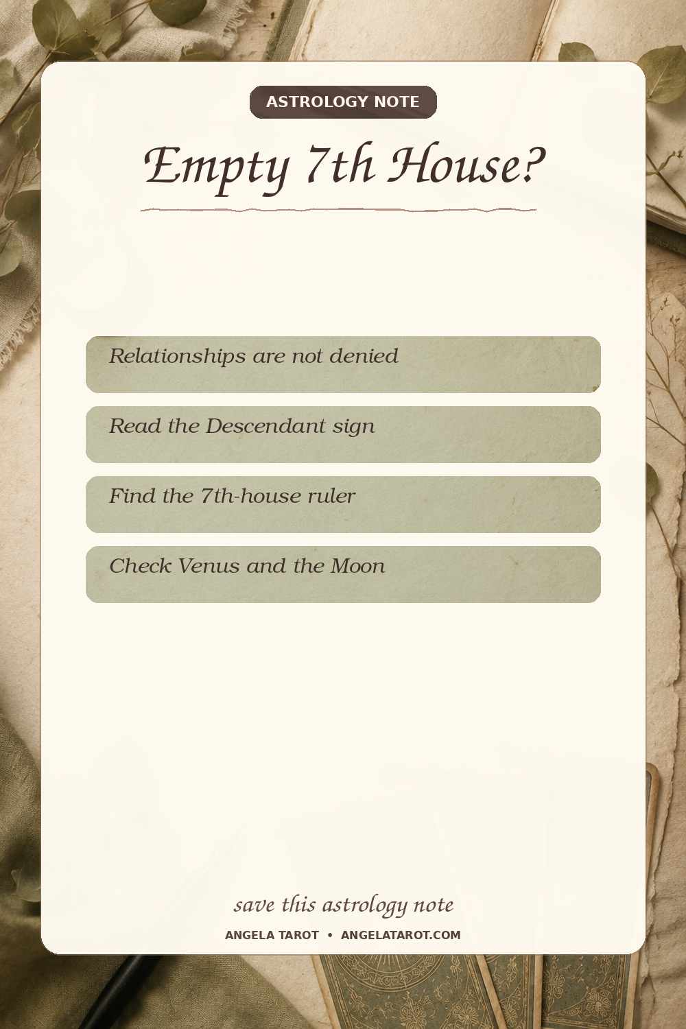 Pinterest astrology note for Empty 7th House?