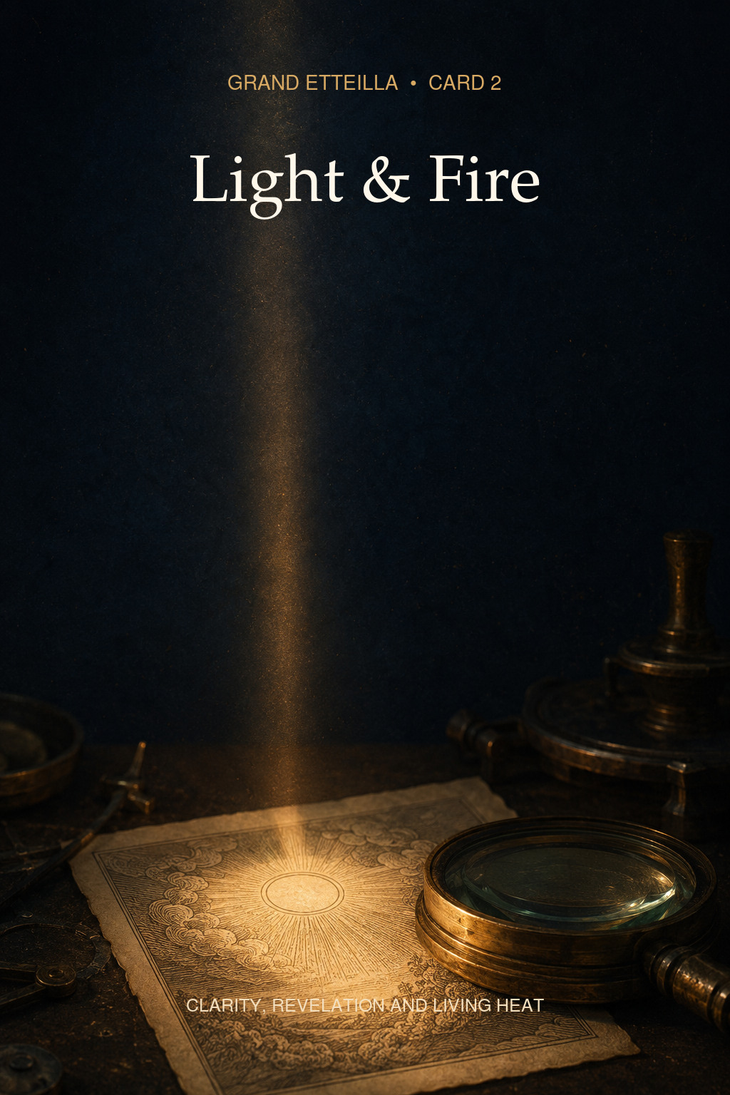Pinterest cover for Etteilla Card 2, Light and Fire