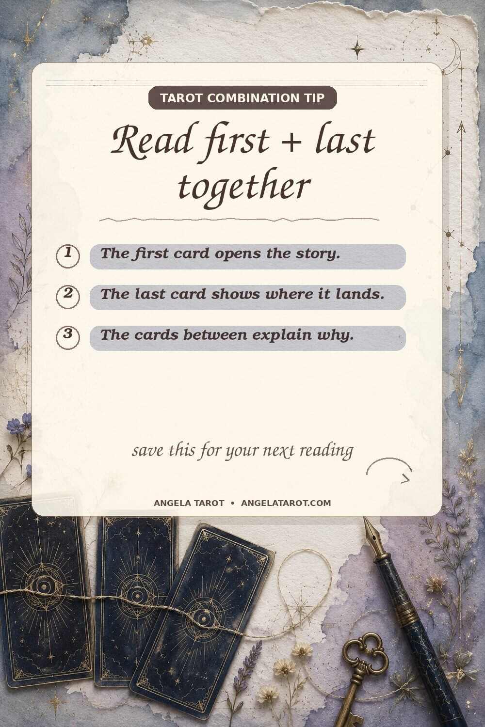 Pinterest graphic for Read first + last together