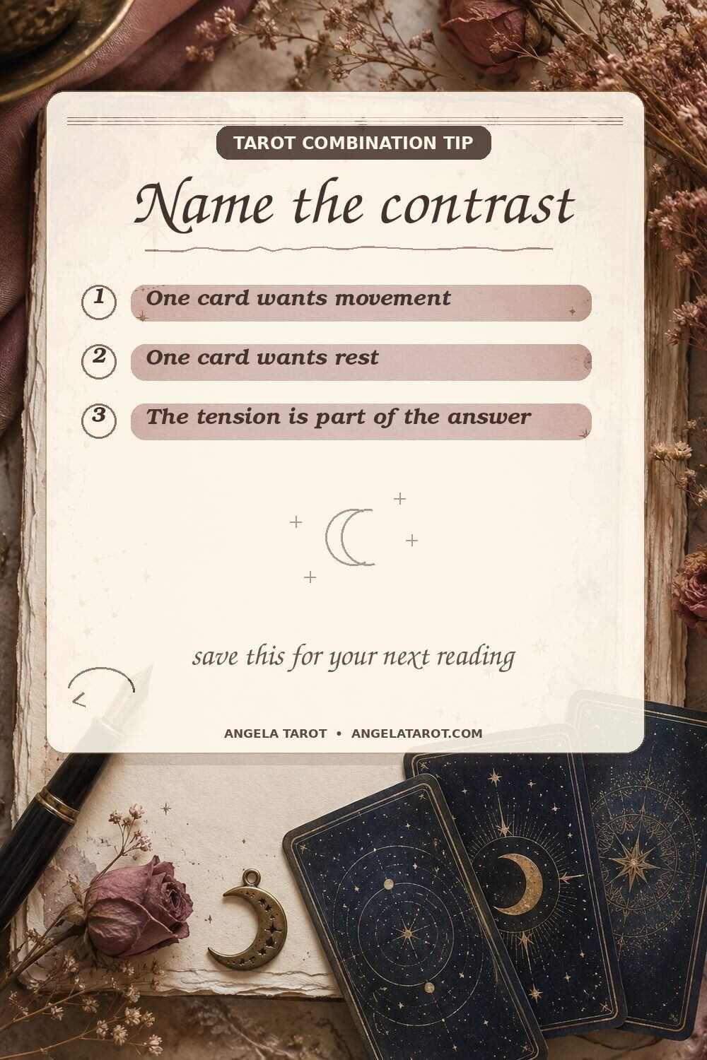 Pinterest graphic for Name the contrast