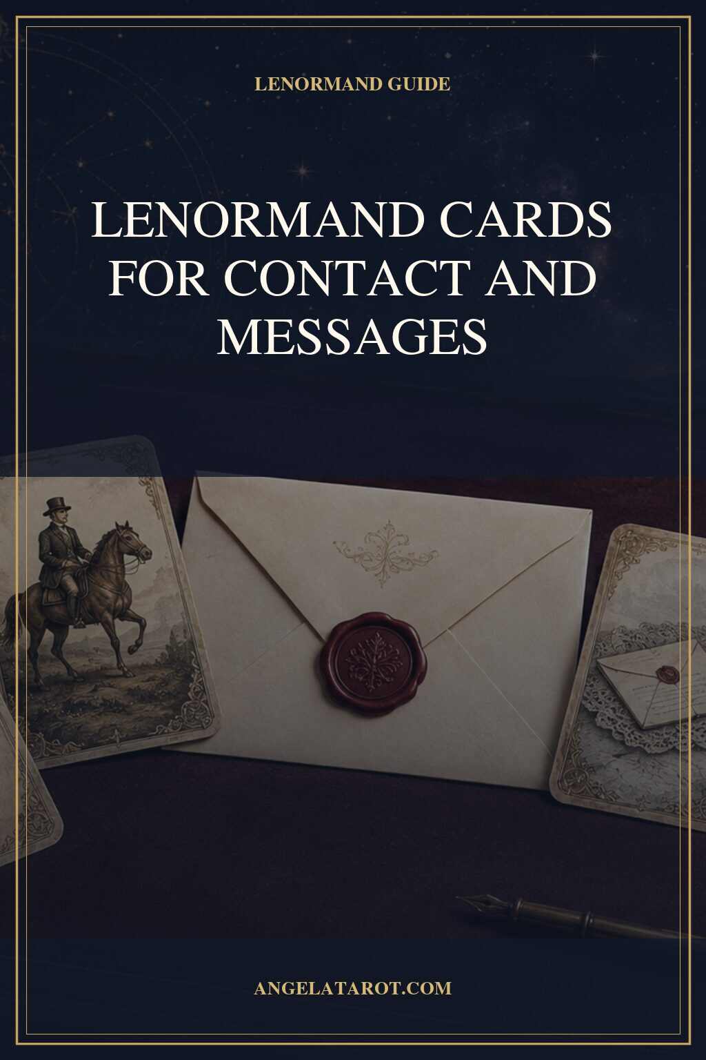 Pinterest cover for Lenormand Cards for Contact and Messages