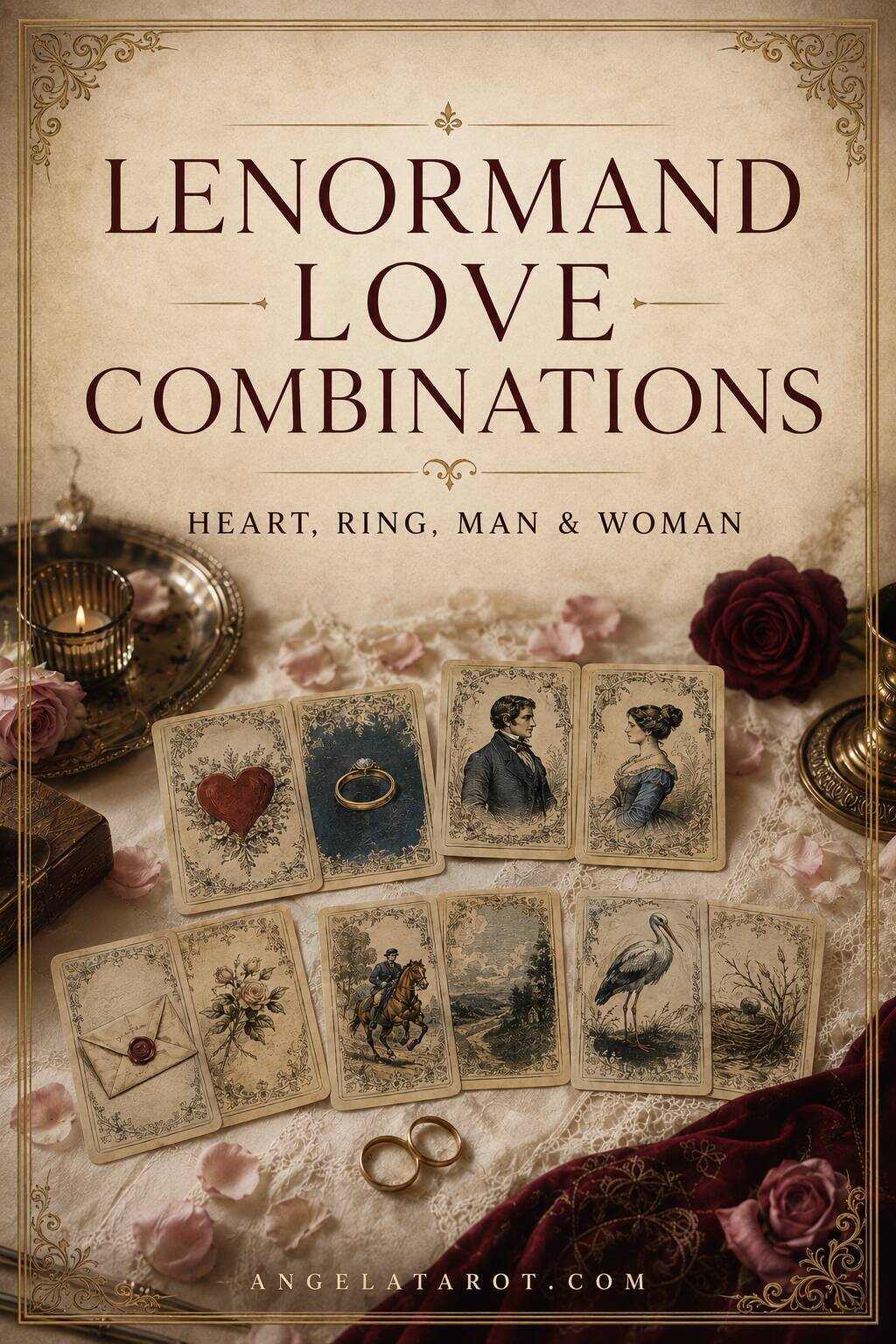 Pinterest cover for Lenormand Love Combinations