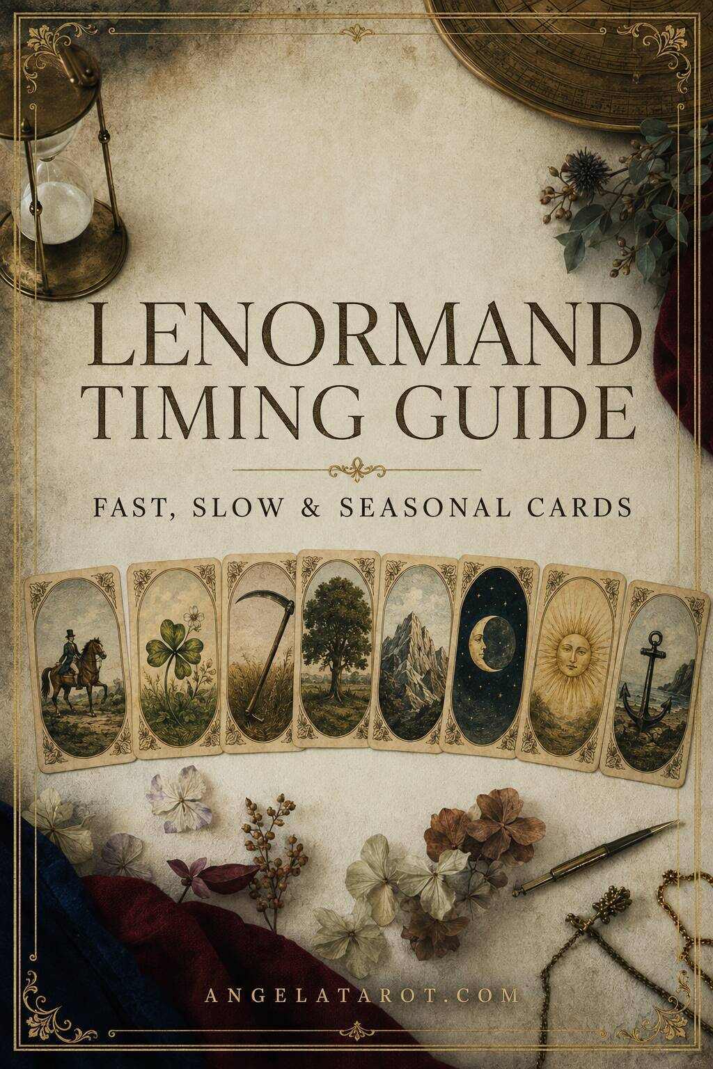 Pinterest cover for Lenormand Timing Guide