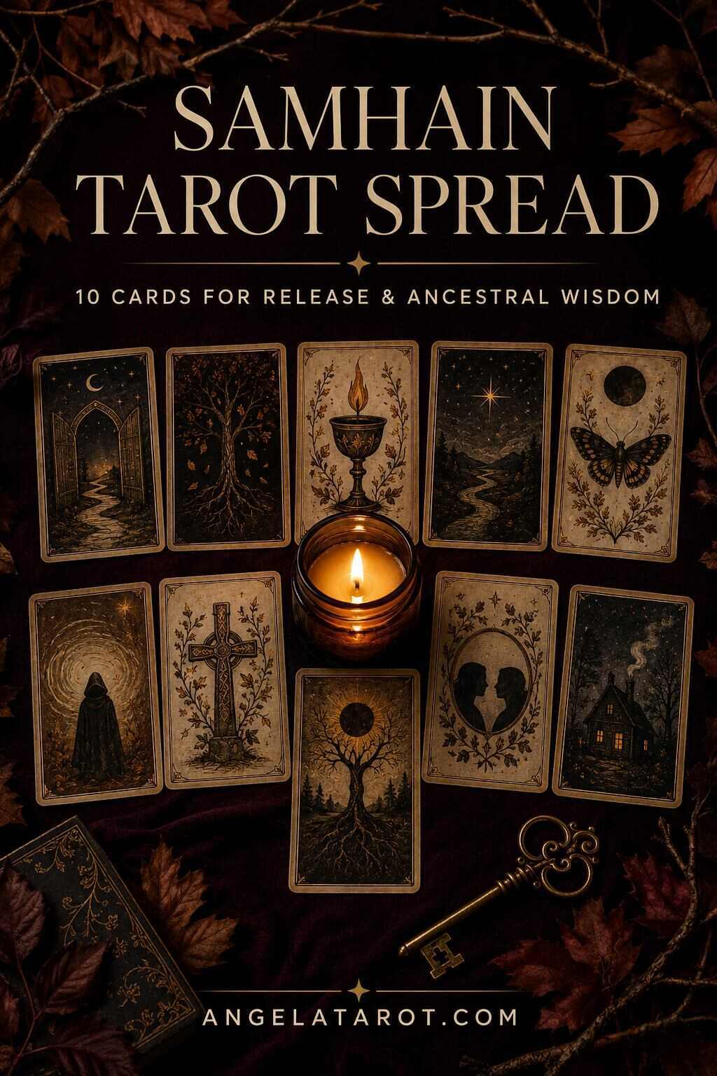 Pinterest cover for Samhain Tarot Spread