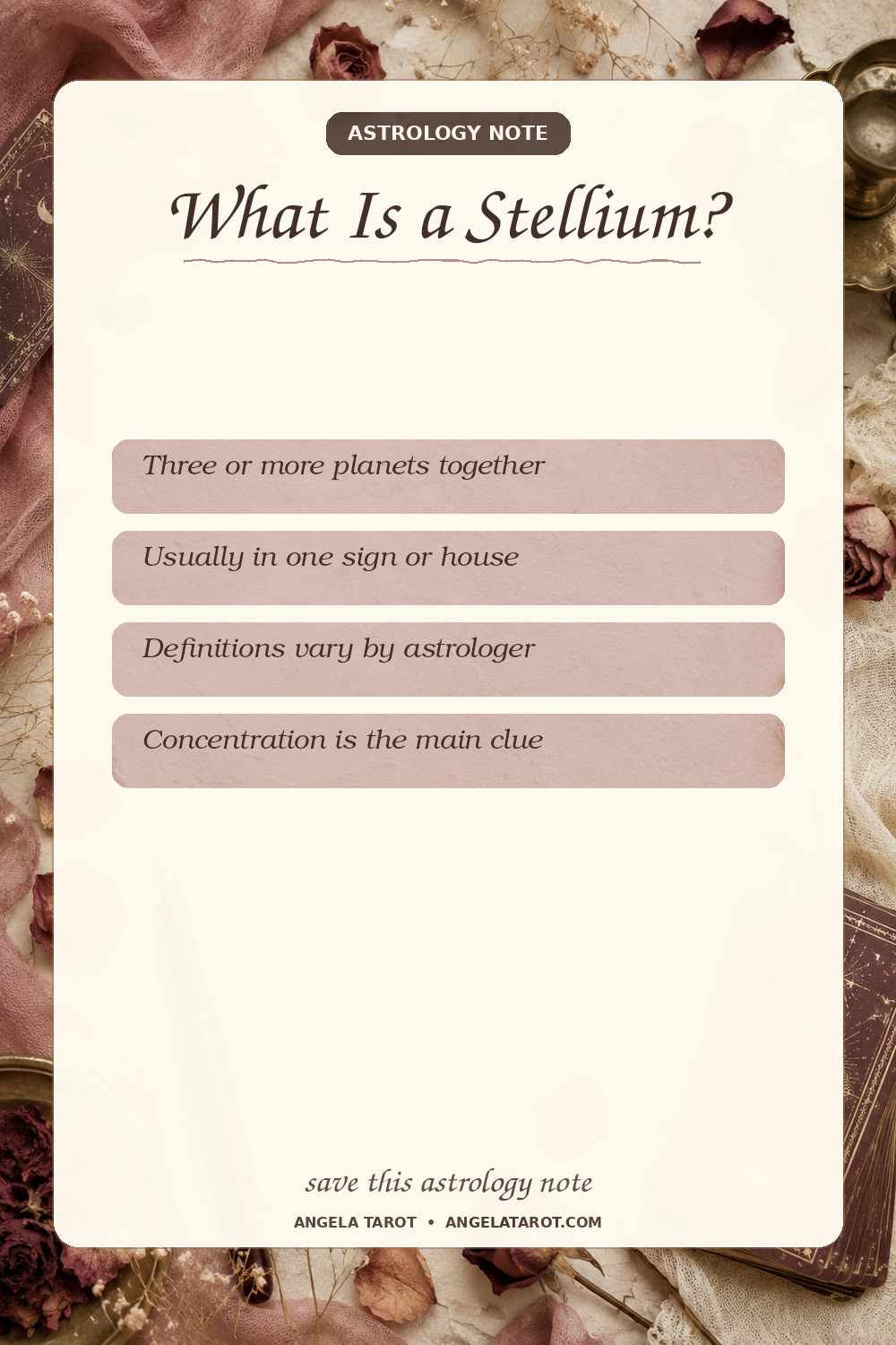 Pinterest astrology note for What Is a Stellium?