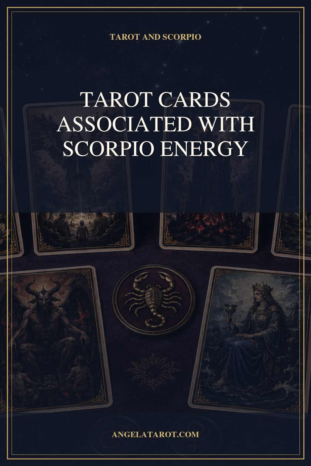 Pinterest cover for Tarot Cards Associated With Scorpio Energy