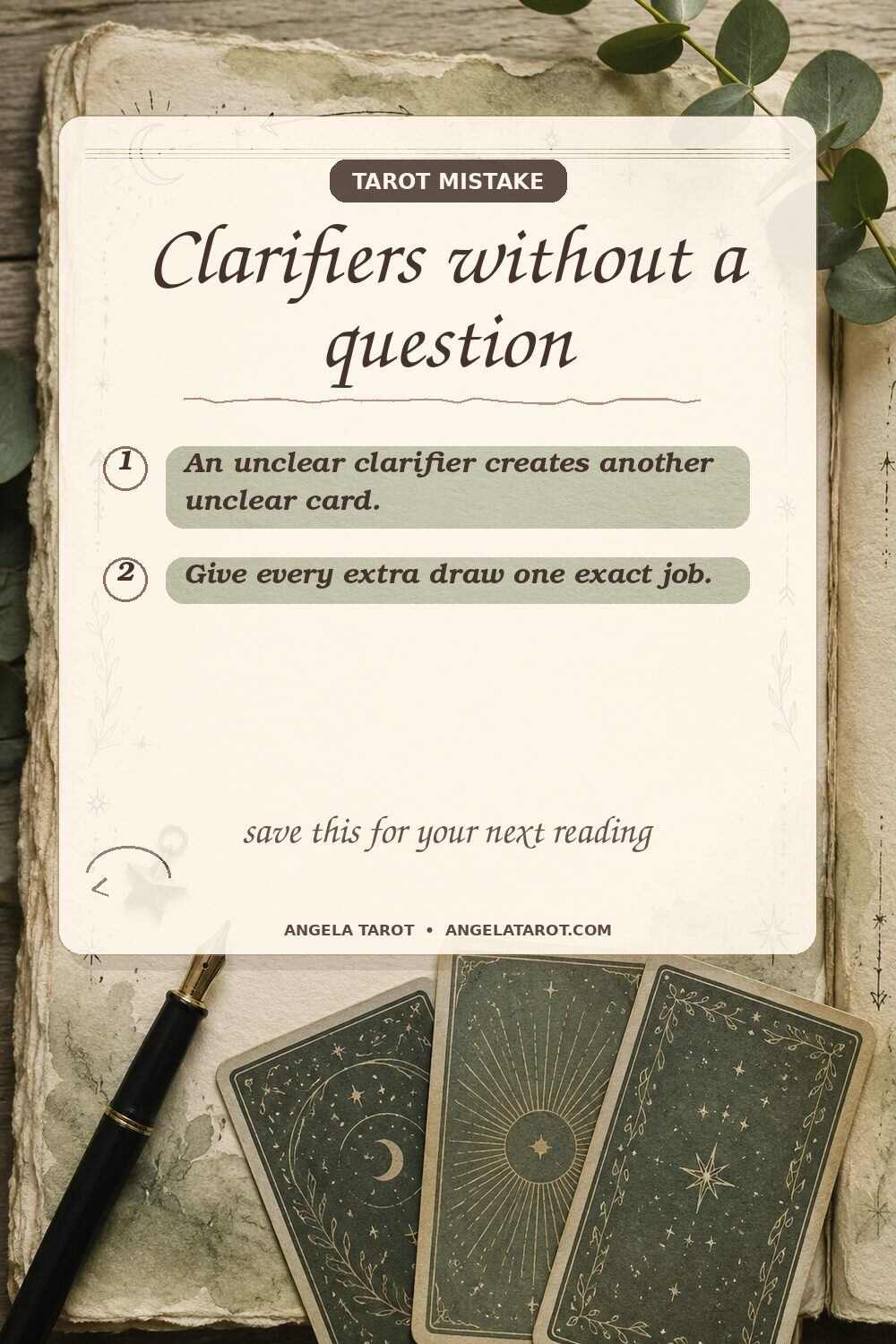 Pinterest graphic for Clarifiers without a question