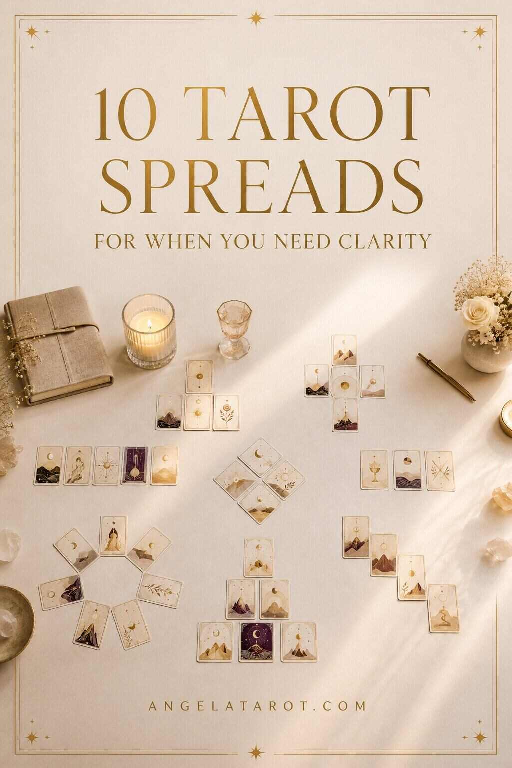 Pinterest cover for 10 Tarot Spreads for When You Need Clarity