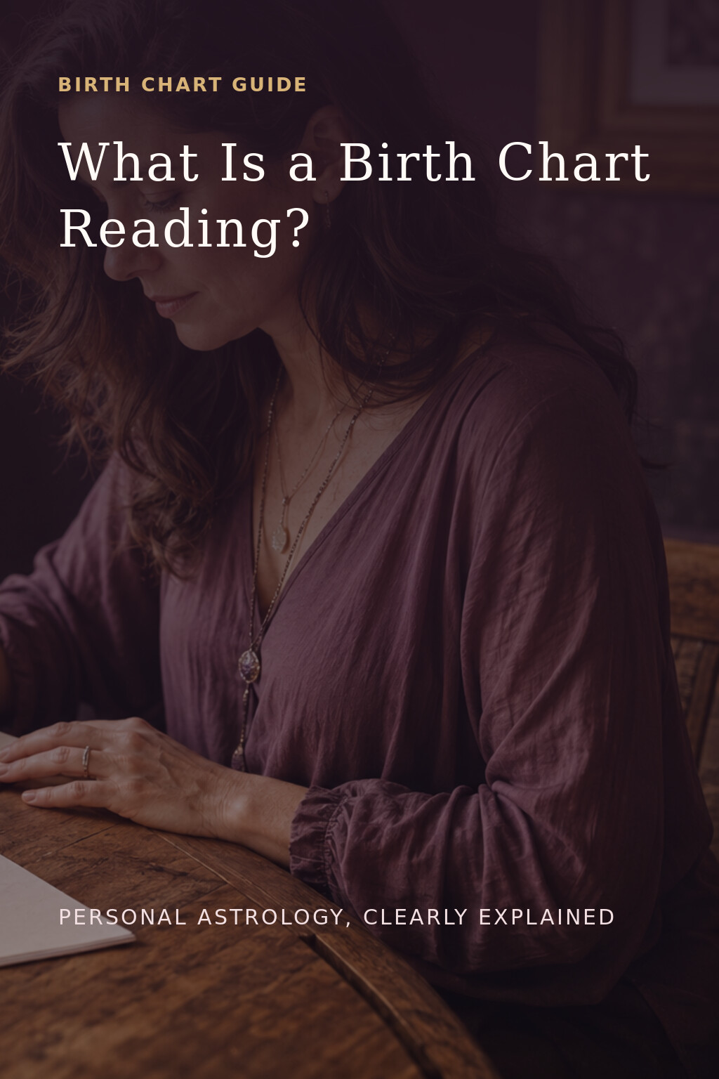 Pinterest cover asking what a birth chart reading is