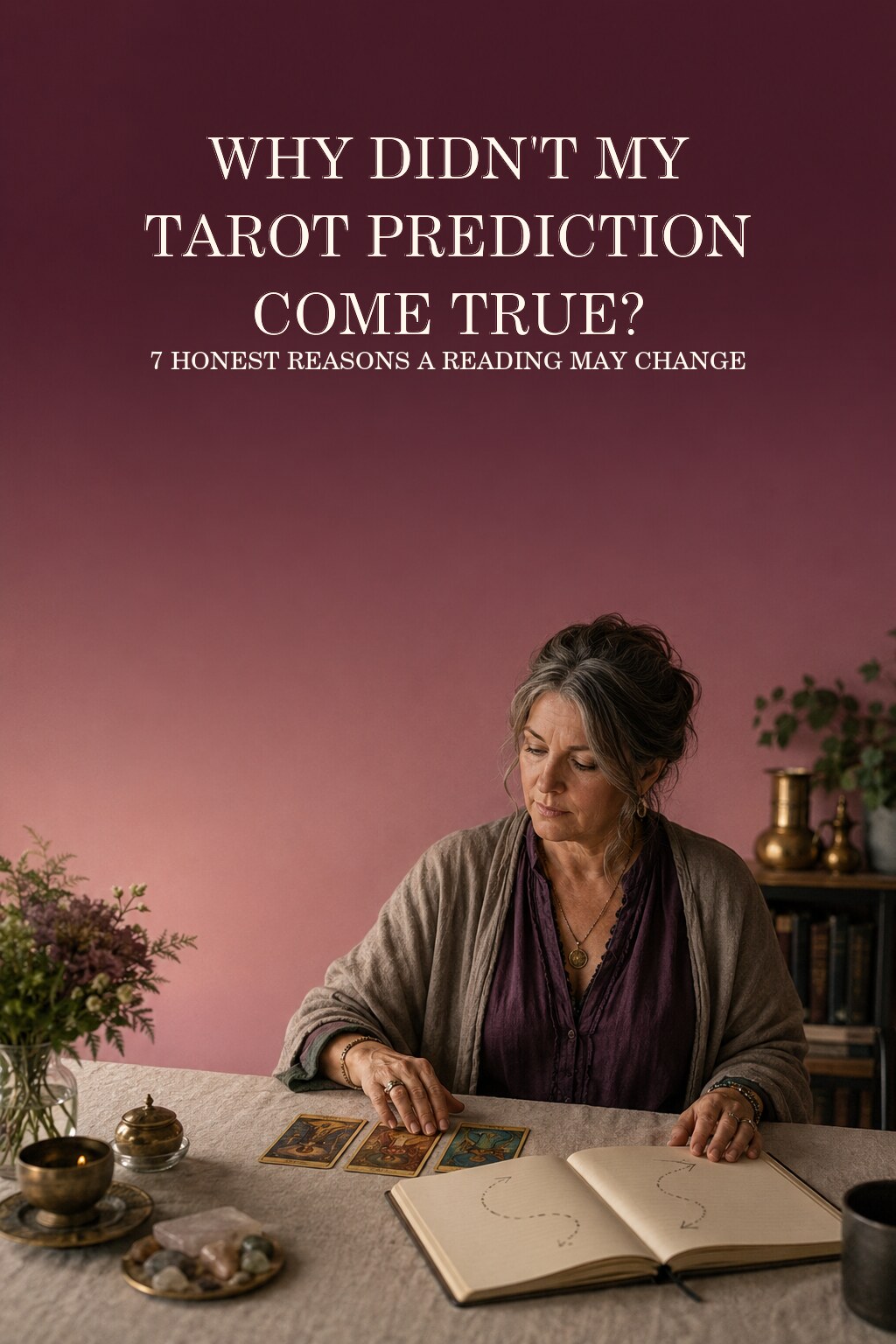 Pinterest cover asking why a tarot prediction did not come true
