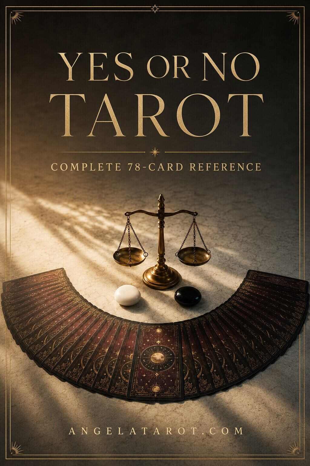 Pinterest cover for Yes or No Tarot: A Complete Card Reference