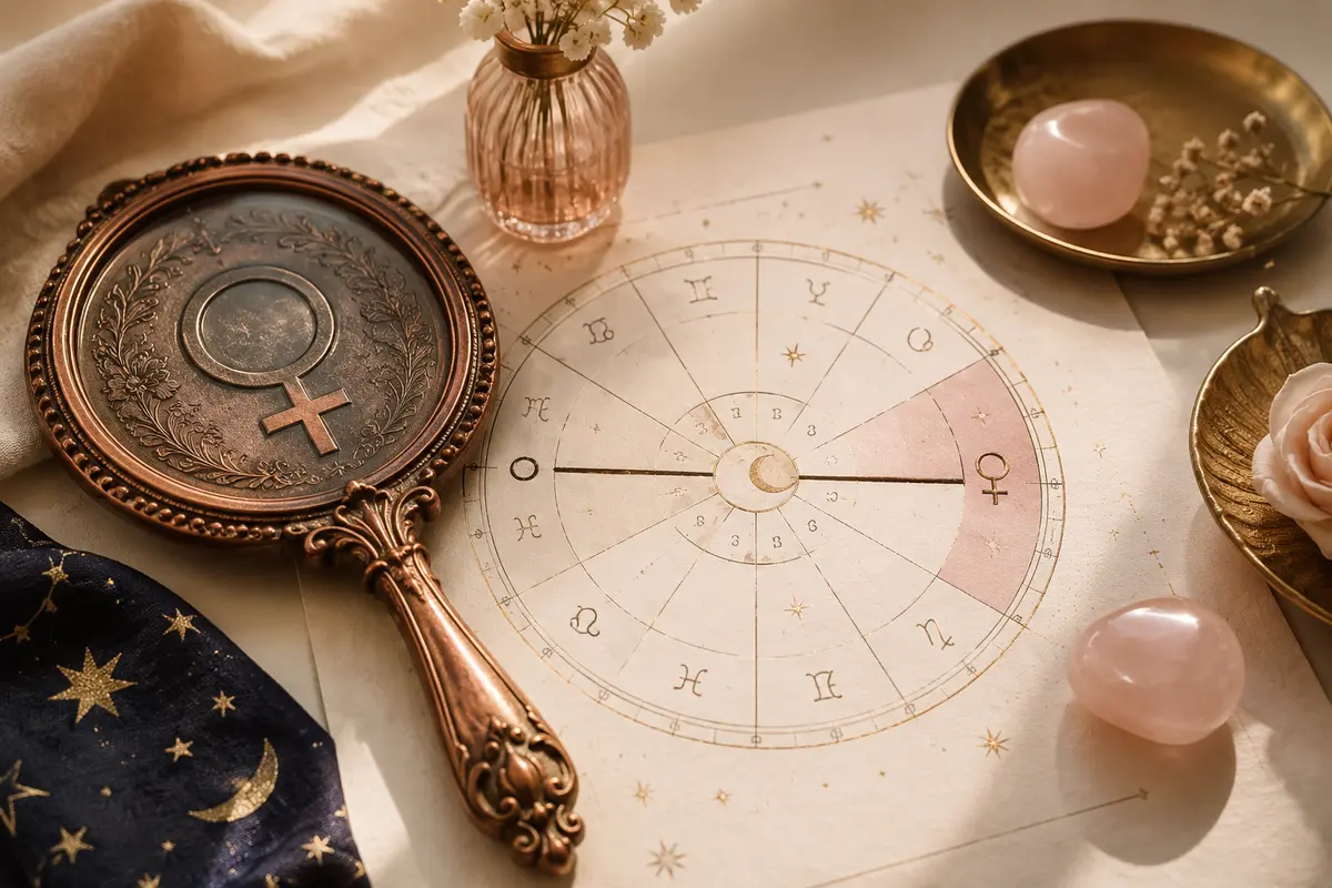 Venus mirror and partnership axis on a natal chart